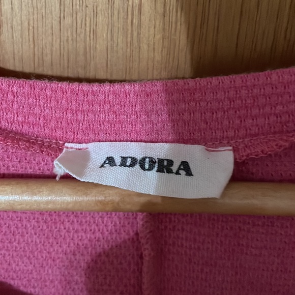 •ADORA•PASTEL COLOR BLOCK STRIPE RIBBED SHORT SLEEVE SHIRT. SIZE SMALL*like new* - Picture 6 of 9